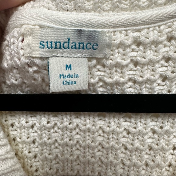 Sundance cream cable knit short sleeve sweater - Picture 3 of 5
